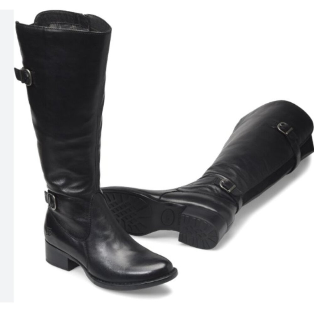 NEW Born Gibb High Shaft Boots  Leather Wide Calf  2512 7S4